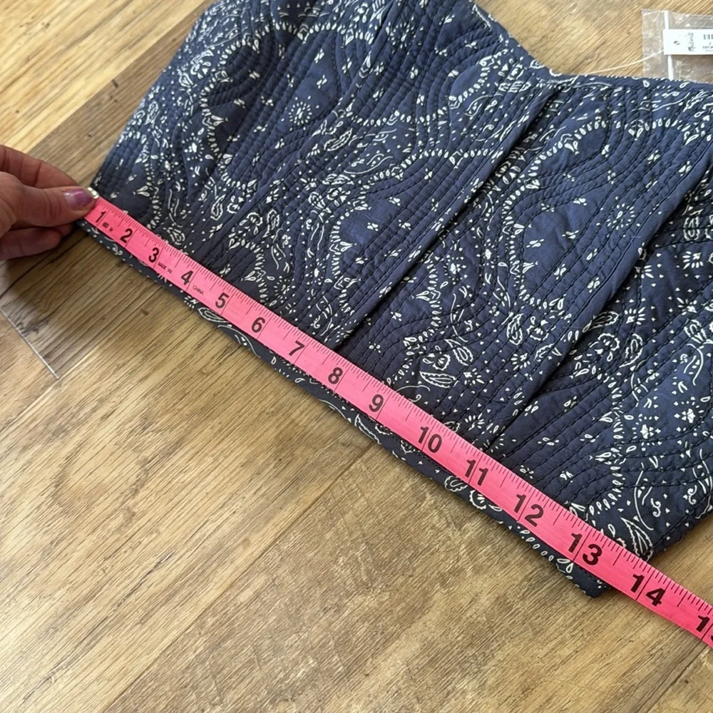 Madewell Quilted Sweetheart Crop Top Size 2 - Picture 12 of 16